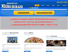 Tablet Screenshot of mariscosnegrodurazo.com